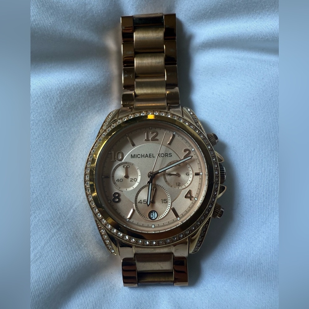 Michael Kors Gold and Brown Women's Watch